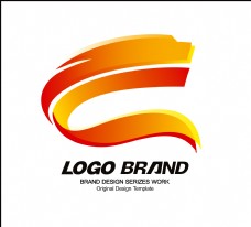 设计公司创意红黄祥龙飘带logo公司企业标志设计