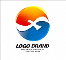 设计公司创意大气红蓝飞鸟公司logo企业标志设计