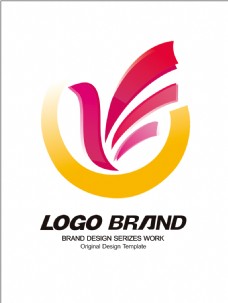创意飞鸟紫红色公司标志LOGO设计