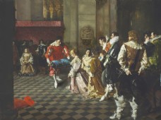 宫廷贵族人物生活场景油画