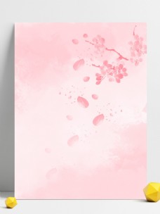 粉色桃花广告背景图花瓣PSD分层