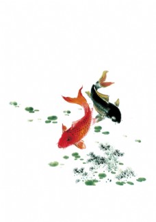 水墨中国风 鲤鱼