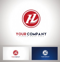 餐饮HL字母logo设计