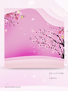 粉色唯美艺术桃花直通车背景