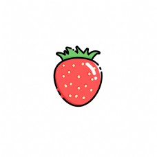 粉色红色手绘卡通草莓
