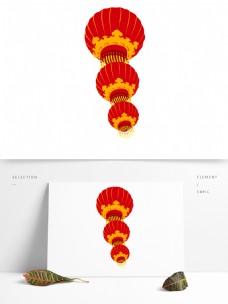 中国新年中国风新年装饰灯笼透明素材