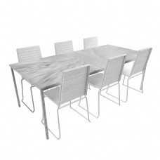 会议桌餐桌白色桌子白色椅子