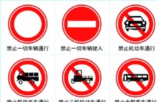 交通标识交通禁止标识
