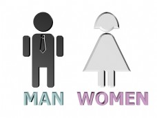 厕所设施男女标志
