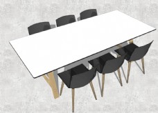 草图大师模型餐桌椅