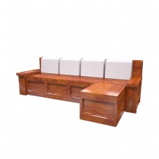 多人沙发3D仿真古典实木沙发