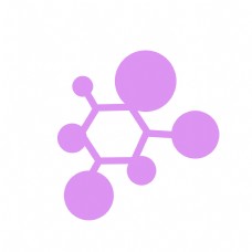 粉色化学分子分解图