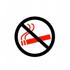 红色黑色禁止吸烟标识