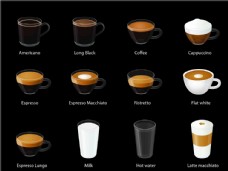 各式咖啡矢量效果图