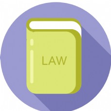 绿色扁平法律书本图标