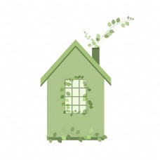 环保绿色房屋免抠