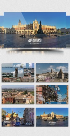 欧洲游欧洲旅游城市动态视频展示模板