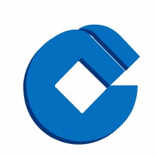 中国建设银行2.5D蓝色LOGO图标