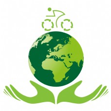 绿色环保 保护地球绿色出行图标