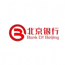 红色创意北京银行LOGO图标