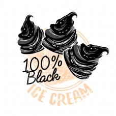 黑色冰激凌垃圾纹理的商店树桩海报设计
