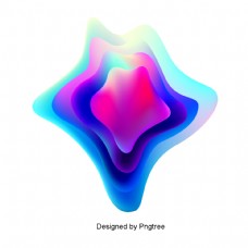 抽象彩色几何梯度流体技术图案