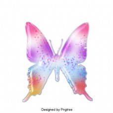 美丽的彩色卡通可爱的水彩蝴蝶春天美丽的彩色卡通可爱的水