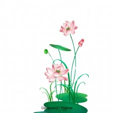 简单卡通花卉装饰图案