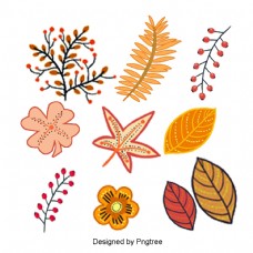 简单卡通手绘秋季元素设计