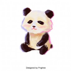 美丽卡通可爱手绘水彩动物熊猫