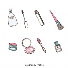 简化图标卡通手绘简单化妆品图标设计