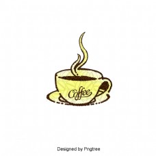 咖啡杯漂亮可爱的卡通手绘咖啡热饮