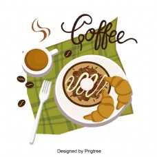 咖啡杯卡通手绘咖啡图案图标