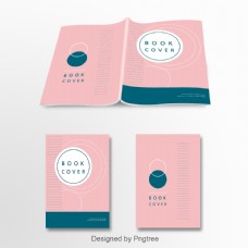 蓝色商业粉色和蓝色简单块私人出版物文化创意艺术设计企业商业通用专辑封面模板