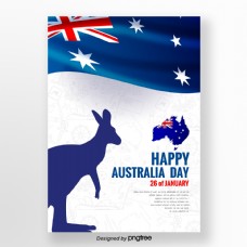 简单时尚澳大利亚日主题海报