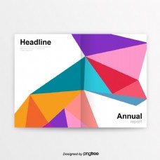 图形创意彩色创意三角形的商业图