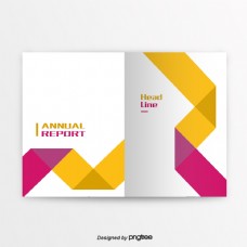 创意图形粉色黄色图形创意简洁商业图书