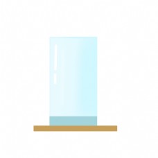 玻璃风格扁平风格玻璃容器插画PNG图片