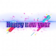 新年快乐新年良好的英语字母元素设计