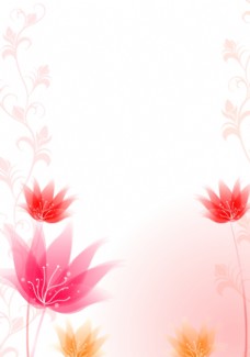 花海粉色花朵温馨背景海报写真花纹