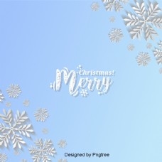 一个简单的三维雪花圣诞背景