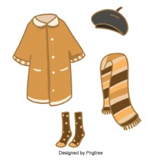 一个温暖的冬天羊毛衫材料和插图