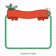 圣诞节绿色文本框