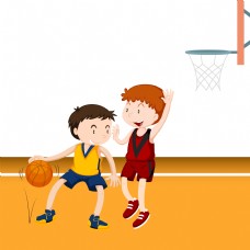 篮球运动员篮球球橙色的篮球