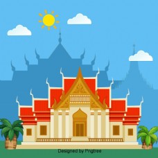 卡通泰国云石庙