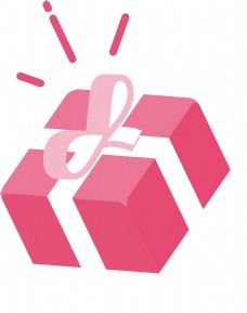 粉色礼物盒网页UI矢量免抠素材下载