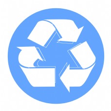 简约蓝色循环环保UI图标