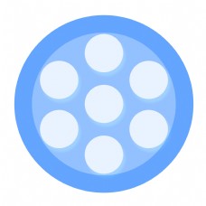 蓝色科技感多媒体播放器UI图标