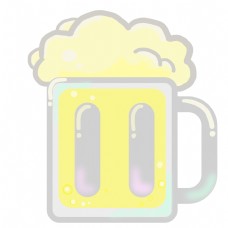 啤酒杯播放图标插画