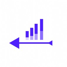 商务矢量数据紫色柱状箭头